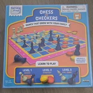 Buffalo David Bitton Chess and Checkers Set - Blue and Orange